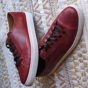 Magnanni Costa Lo Tinto Red Leather Sneakers Men's 13